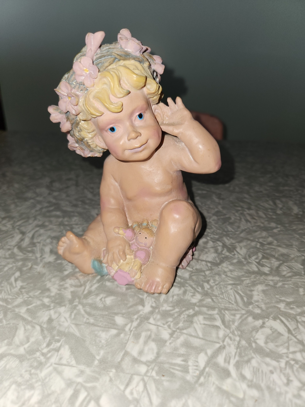 Pink & Blonde Baby Figurine
